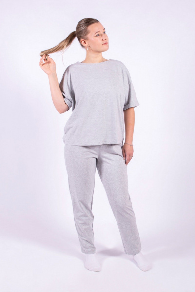 Брюки, футболка 8 Марта 15032-5С5026Д40-164 серый - фото 1