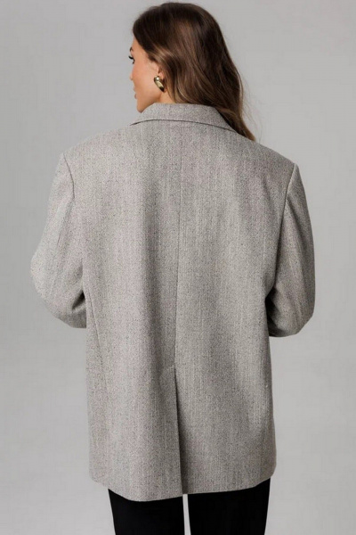 Жакет Laikony L-363 серо-бежевый - фото 6