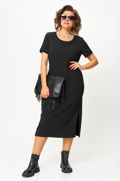 Жакет, платье Karina deLux M-1397 черно-бежевый - фото 5