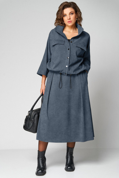 Жакет, юбка Мишель стиль 1330 индиго - фото 5