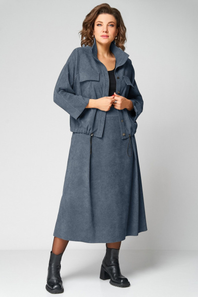 Жакет, юбка Мишель стиль 1330 индиго - фото 1