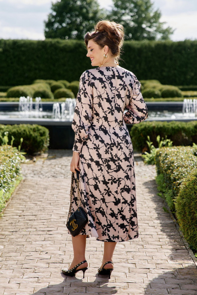 Платье Vittoria Queen 25833 черно-бежевый - фото 3