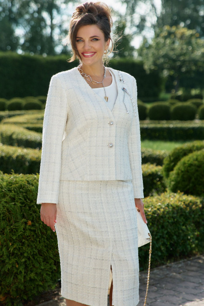 Жакет, топ, юбка Vittoria Queen 26213 молочный - фото 4