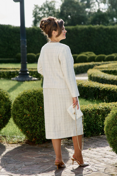 Жакет, топ, юбка Vittoria Queen 26213 молочный - фото 3