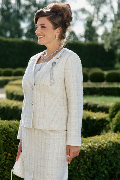 Жакет, топ, юбка Vittoria Queen 26213 молочный - фото 2