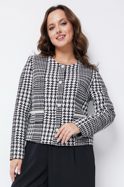 Жакет Condra 15105 черный_белый - фото 7