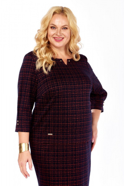 Платье СиБон 0291 красная_клетка - фото 6