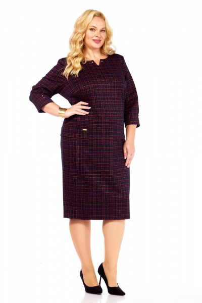 Платье СиБон 0291 красная_клетка - фото 4