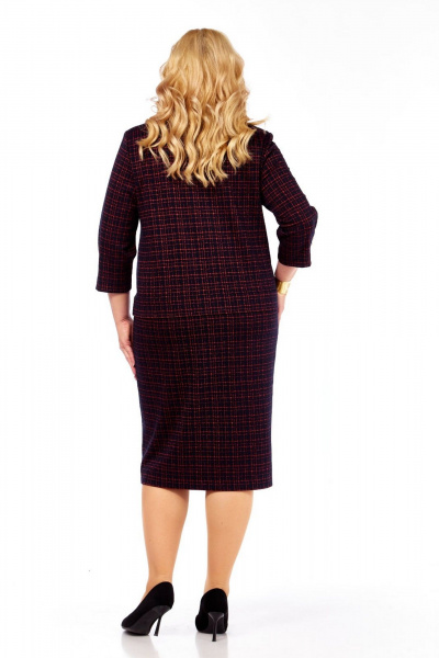 Платье СиБон 0291 красная_клетка - фото 3
