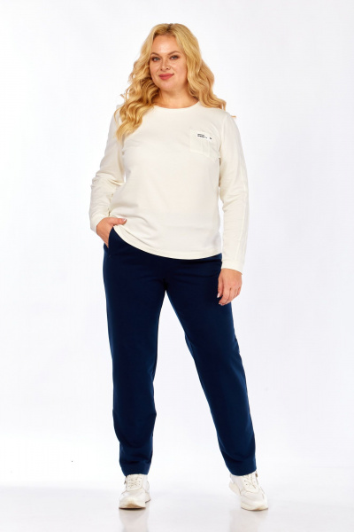 Блуза, брюки, жилет Bonna Image 759/1 синий - фото 7