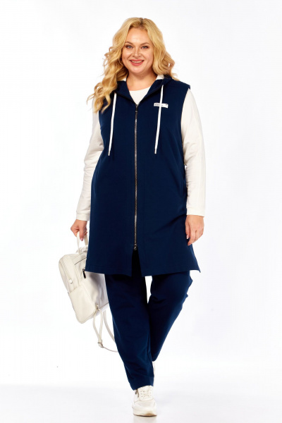 Блуза, брюки, жилет Bonna Image 759/1 синий - фото 1