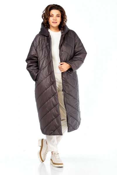 Пальто Диомант 2115 горький_шоколад - фото 9