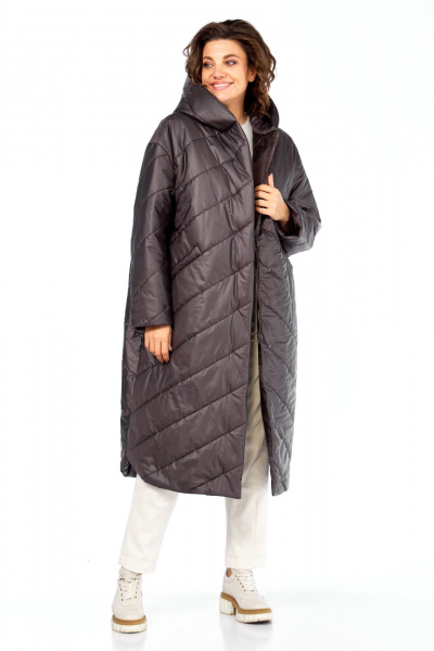 Пальто Диомант 2115 горький_шоколад - фото 8