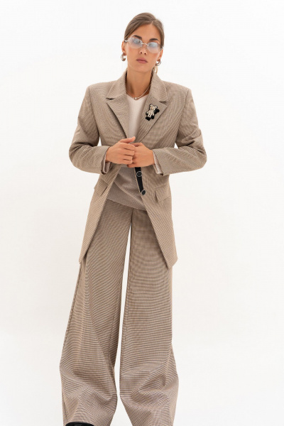 Брюки, жакет Luna 261 бежевый - фото 15