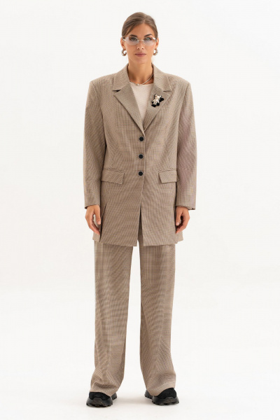 Брюки, жакет Luna 261 бежевый - фото 12