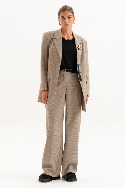 Брюки, жакет Luna 261 бежевый - фото 10