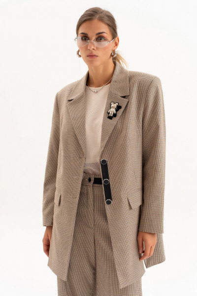 Брюки, жакет Luna 261 бежевый - фото 2