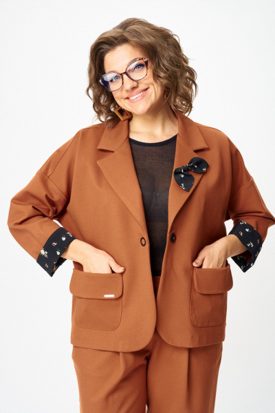 Брюки, жакет Michel chic 1437 виски - фото 6