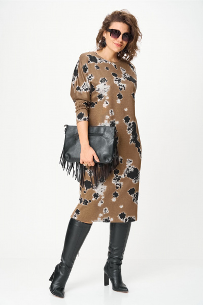 Платье Орхидея 1616 кофейный - фото 1