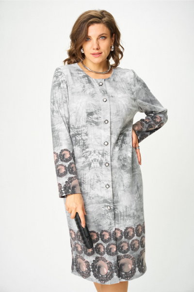 Платье Орхидея 1618 серый - фото 6
