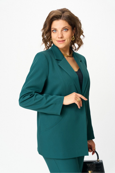 Брюки, жакет Vilena 1097 зеленый - фото 6