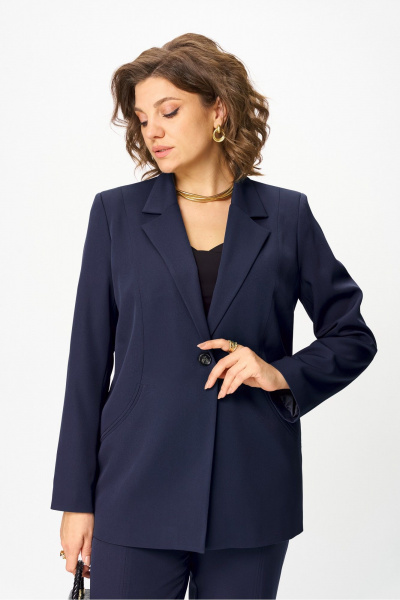 Брюки, жакет Vilena 1097 синий - фото 8