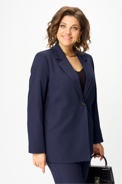 Брюки, жакет Vilena 1097 синий - фото 7