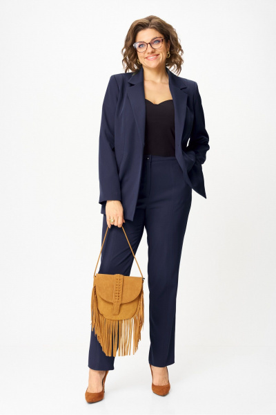 Брюки, жакет Vilena 1097 синий - фото 5