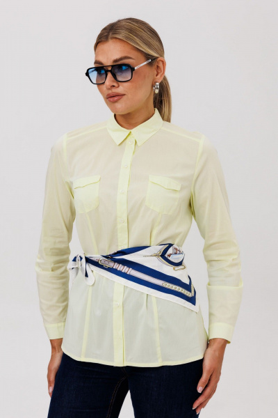 Блуза Anelli 1680 лимонная_пастила - фото 7