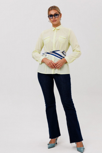 Блуза Anelli 1680 лимонная_пастила - фото 5