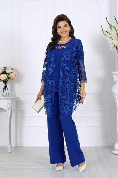 Блуза, брюки, кардиган Ninele 6073 василек - фото 7