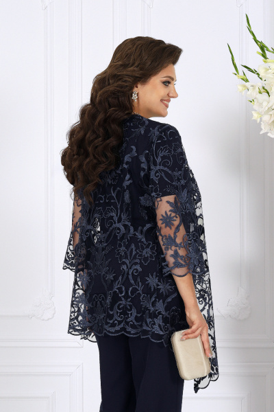 Блуза, брюки, кардиган Ninele 6073 синий - фото 10