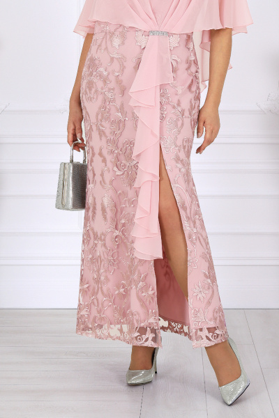 Платье Ninele 6081 пудра - фото 3