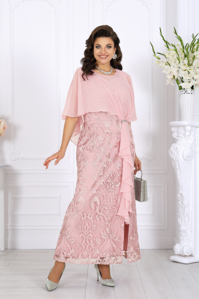 Платье Ninele 6081 пудра - фото 4