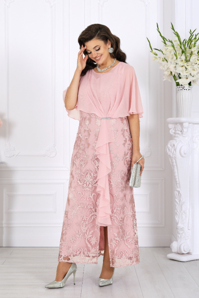Платье Ninele 6081 пудра - фото 5
