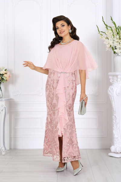 Платье Ninele 6081 пудра - фото 6