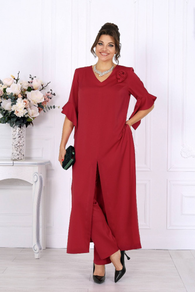Брюки, туника Ninele 6010 красный - фото 1