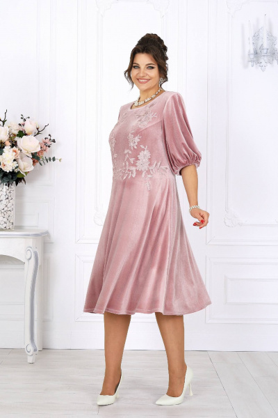 Платье Ninele 6025 пудра - фото 5