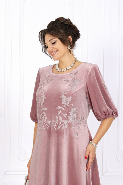 Платье Ninele 6025 пудра - фото 3