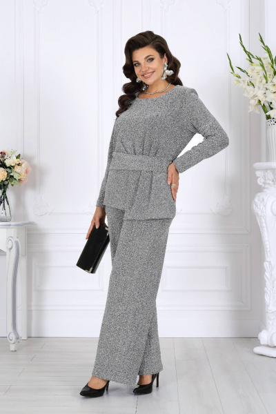 Блуза, брюки Ninele 6070 серебро - фото 5