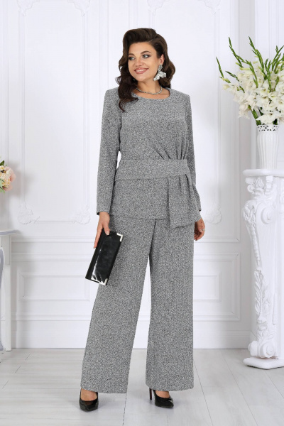 Блуза, брюки Ninele 6070 серебро - фото 4