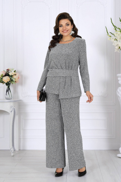 Блуза, брюки Ninele 6070 серебро - фото 1
