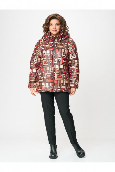 Куртка Zlata 4458 терракотовый - фото 4