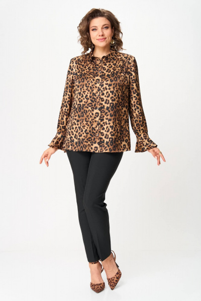 Блуза Slaviaelit 558 коричневый_леопард - фото 8