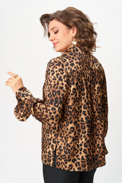 Блуза Slaviaelit 558 коричневый_леопард - фото 5
