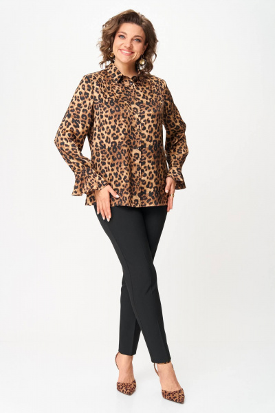 Блуза Slaviaelit 558 коричневый_леопард - фото 3