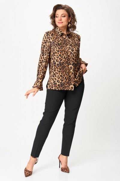Блуза Slaviaelit 558 коричневый_леопард - фото 2