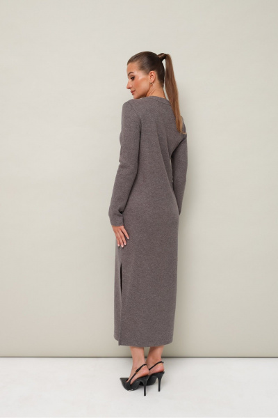 Стильное платье из трикотажного полотна с пуговицами PUR PUR 11-316/1 - фото 6