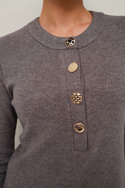 Стильное платье из трикотажного полотна с пуговицами PUR PUR 11-316/1 - фото 2