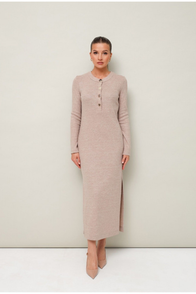 Платье трикотажное полуприлегающего силуэта с пуговицами PUR PUR 11-316/3 - фото 1